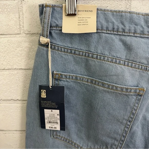 UNIVERSAL THREAD GOODS CO. Light Blue Distressed Boyfriend Jean - Picture 8 of 9